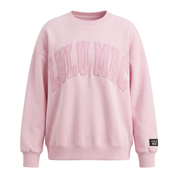 AI-assisted FASHN garment-only white-background product photo of Pink Sweatshirt Lulu Mac; approved September 24, 2026.