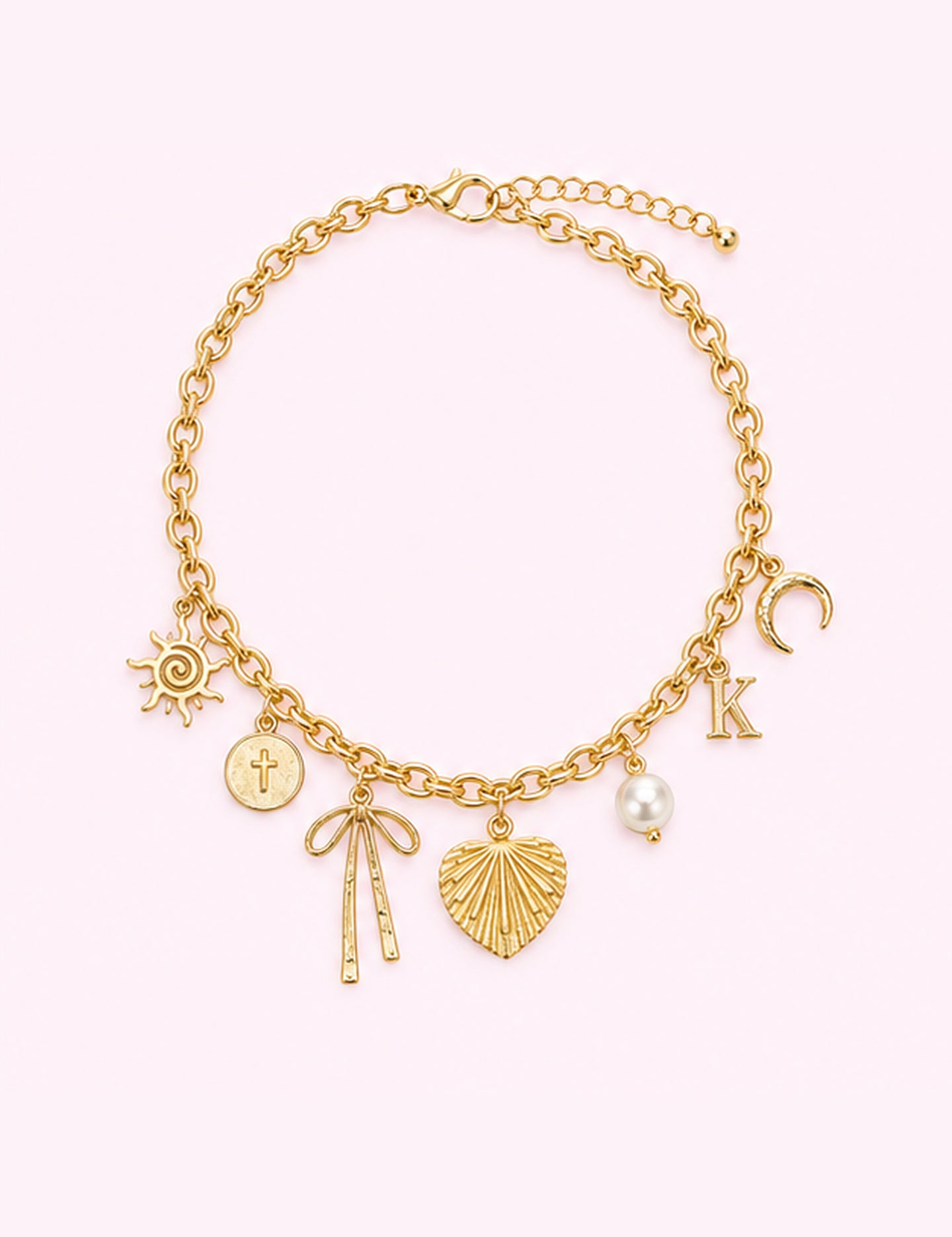 Ninety Nine Boutique super-pale pink accessory product photo: Bow Charm Necklace (October 1, 2026)