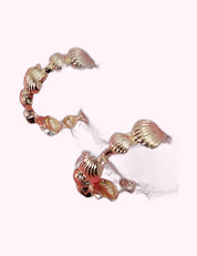 Ninety Nine Boutique super-pale pink accessory product photo: SEASHELL HOOP EARRINGS (October 2, 2026)
