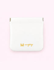 Ninety Nine Boutique super-pale pink accessory product photo: White Squeeze Coin Purse Wallet (October 1, 2026)