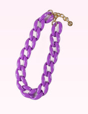 Ninety Nine Boutique super-pale pink accessory product photo: Purple Acrylic Chain Link Necklace (October 1, 2026)