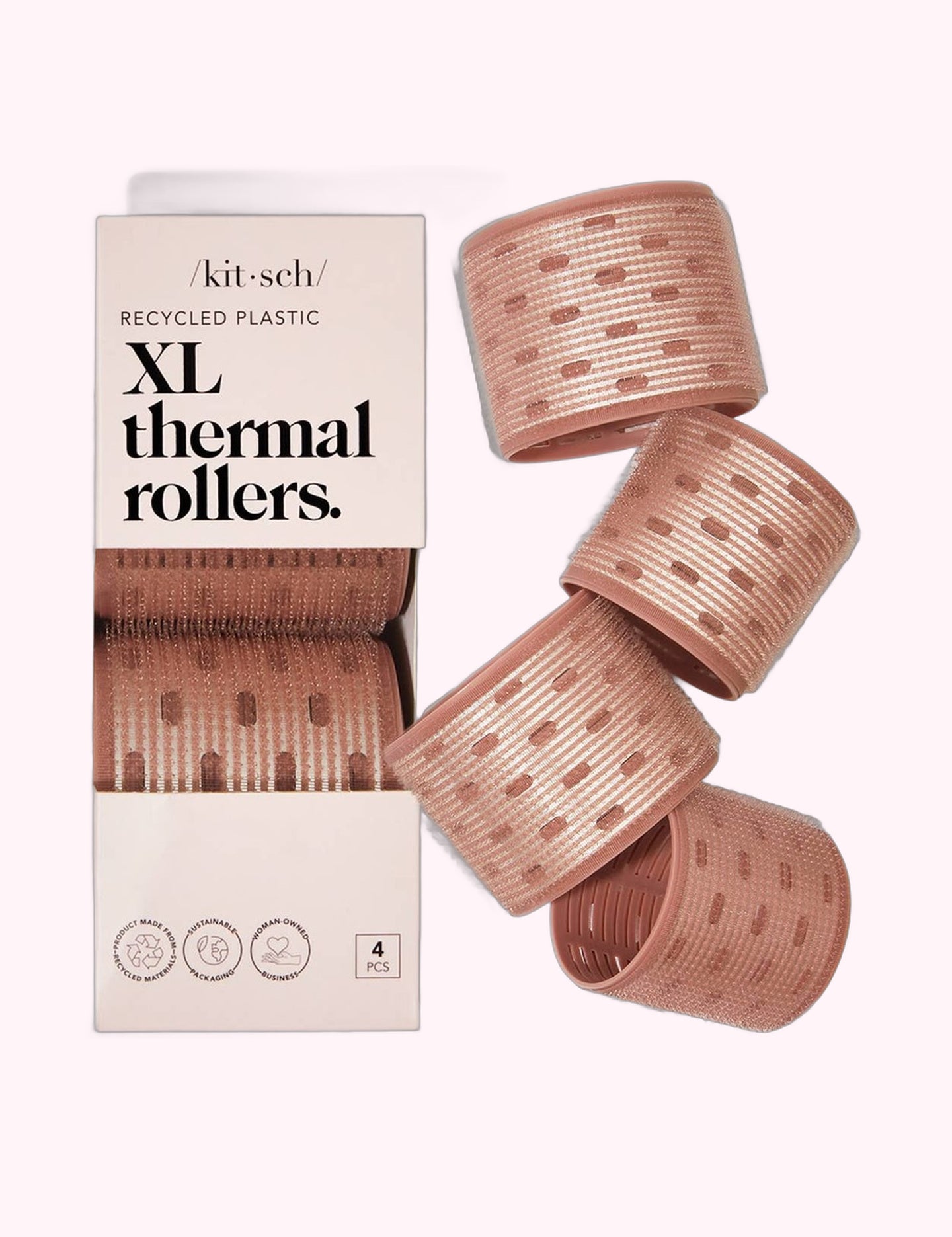 Ninety Nine Boutique super-pale pink accessory product photo: Terracotta XL Thermal Rollers 4pc Set (October 2, 2026)
