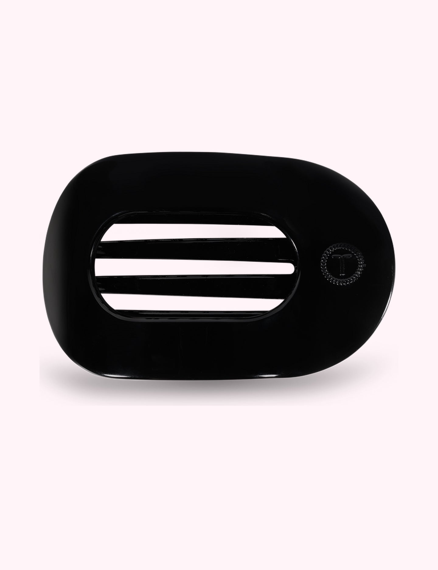 Ninety Nine Boutique super-pale pink accessory product photo: Flat Round Hair Clip | Medium | Jet Black (October 2, 2026)