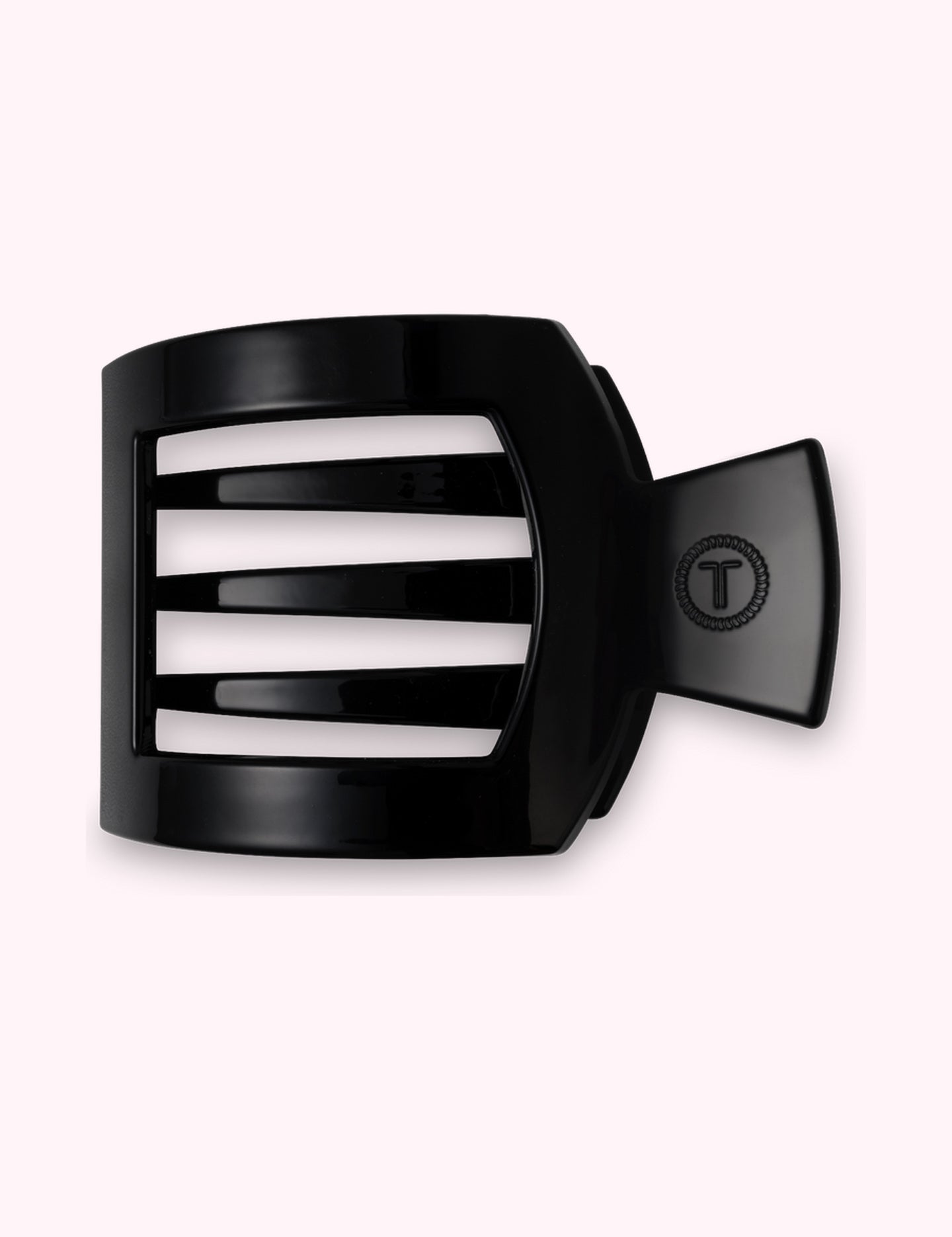 Ninety Nine Boutique super-pale pink accessory product photo: Flat Square Hair Clip | Medium | Jet Black (October 2, 2026)