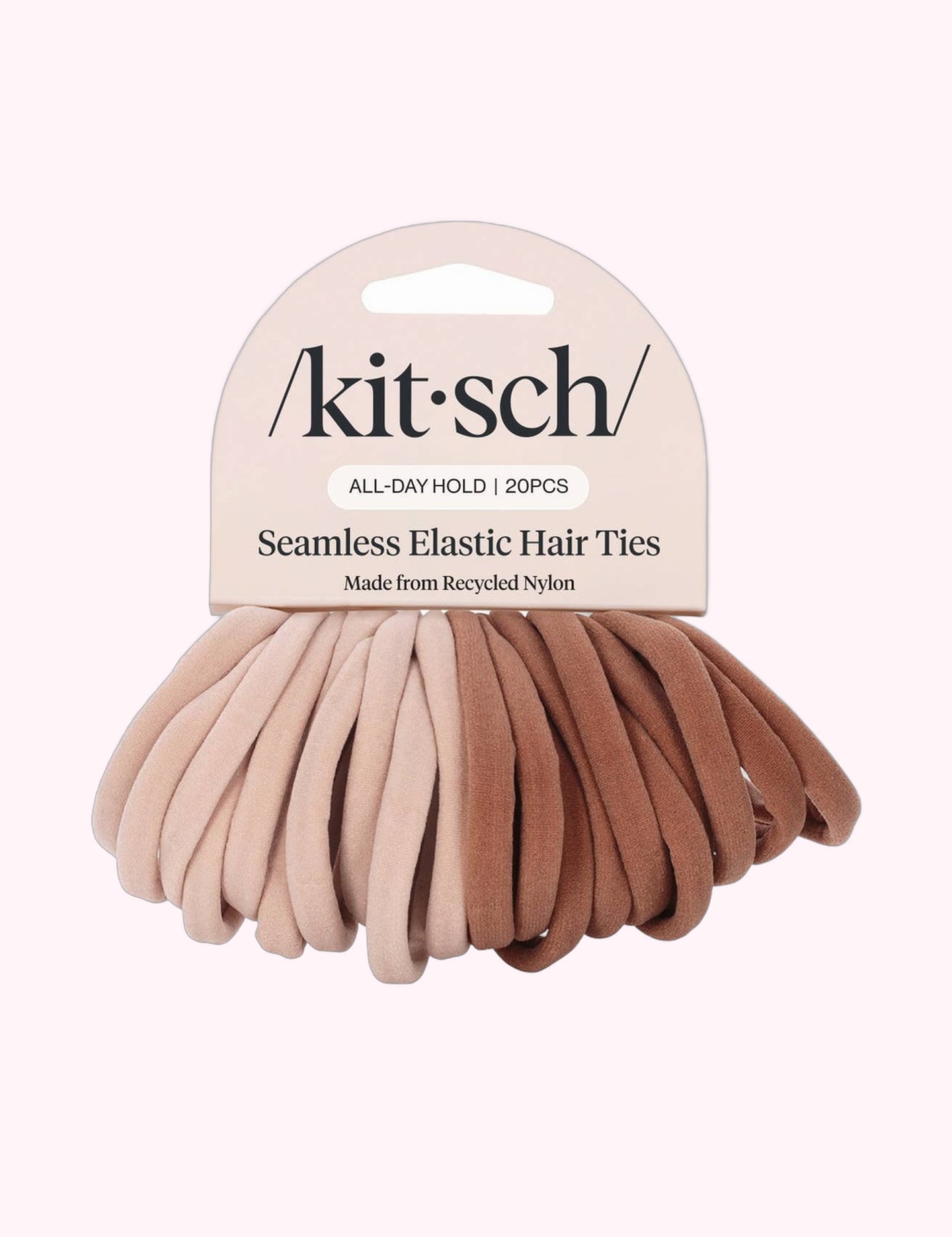 Ninety Nine Boutique super-pale pink accessory product photo: Eco-Friendly Nylon Elastics 20pc set - Blush (October 2, 2026)