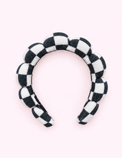 Ninety Nine Boutique super-pale pink accessory product photo: B&W Checkered GRWM Headband (October 1, 2026)