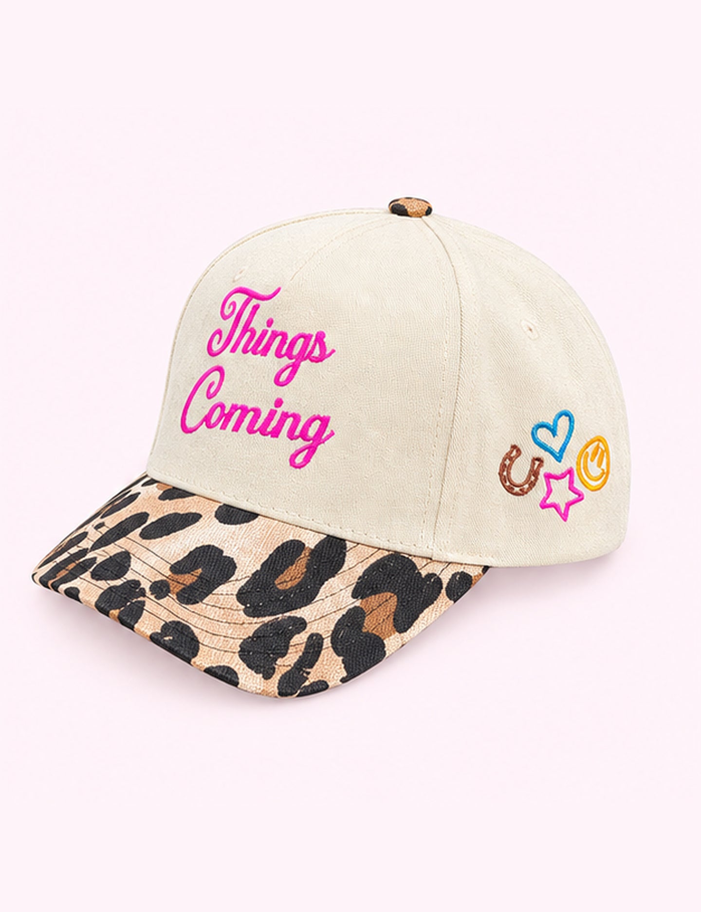 Ninety Nine Boutique super-pale pink accessory product photo: Good Things Are Coming Leopard Hat (October 1, 2026)