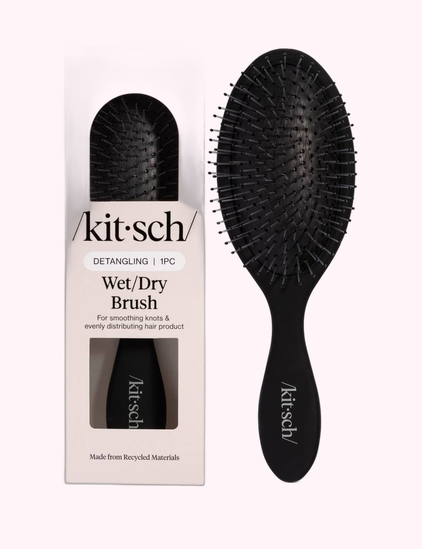 Ninety Nine Boutique super-pale pink accessory product photo: Recycled Plastic Wet & Dry Brush- Black (October 2, 2026)