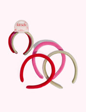 Ninety Nine Boutique super-pale pink accessory product photo: Holiday Velvet Headband 3pc Set (October 2, 2026)