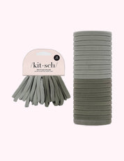 Ninety Nine Boutique super-pale pink accessory product photo: Eco-Friendly Nylon Elastics 20pc - Eucalyptus (October 2, 2026)