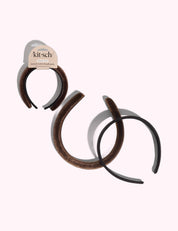 Ninety Nine Boutique super-pale pink accessory product photo: Satin & Velvet Headbands 2pc Set Black & Choco (October 2, 2026)
