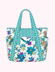 Ninety Nine Boutique super-pale pink accessory product photo: White Bird Quilted Tote Bag (October 1, 2026)