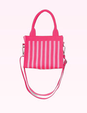 Ninety Nine Boutique super-pale pink accessory product photo: Hot Pink Striped Mini Tote Bag (October 1, 2026)
