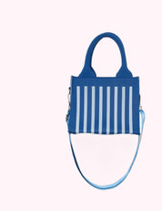 Ninety Nine Boutique super-pale pink accessory product photo: Blue Striped Mini Tote (October 2, 2026)