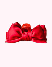 Ninety Nine Boutique super-pale pink accessory product photo: Mini Satin Bow Claw Clip-Red (October 2, 2026)