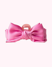 Ninety Nine Boutique super-pale pink accessory product photo: Satin Bow Claw Clip-Hot Pink (October 2, 2026)