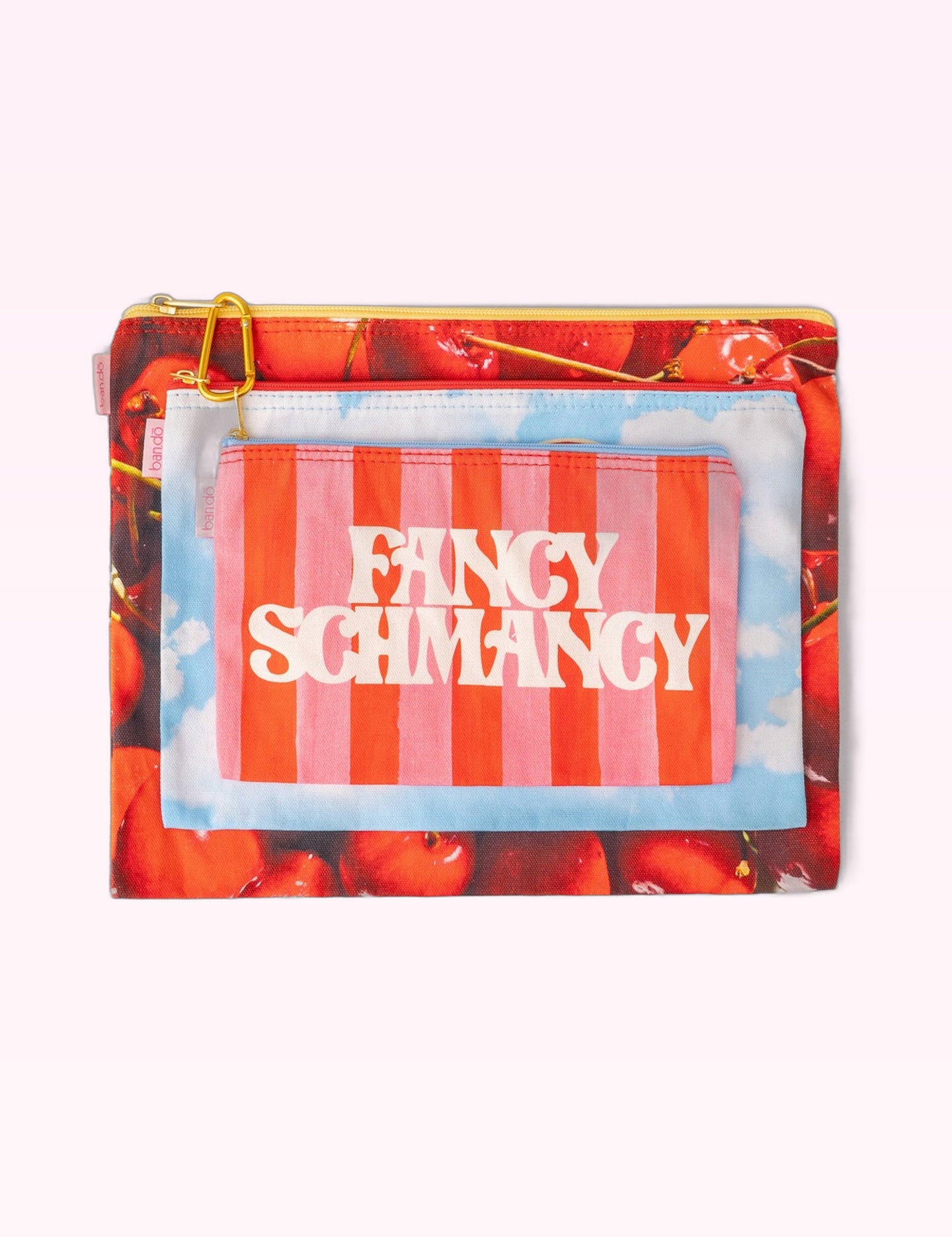 Ninety Nine Boutique super-pale pink accessory product photo: Getaway Carryall Trio, Fancy Shmancy (October 1, 2026)