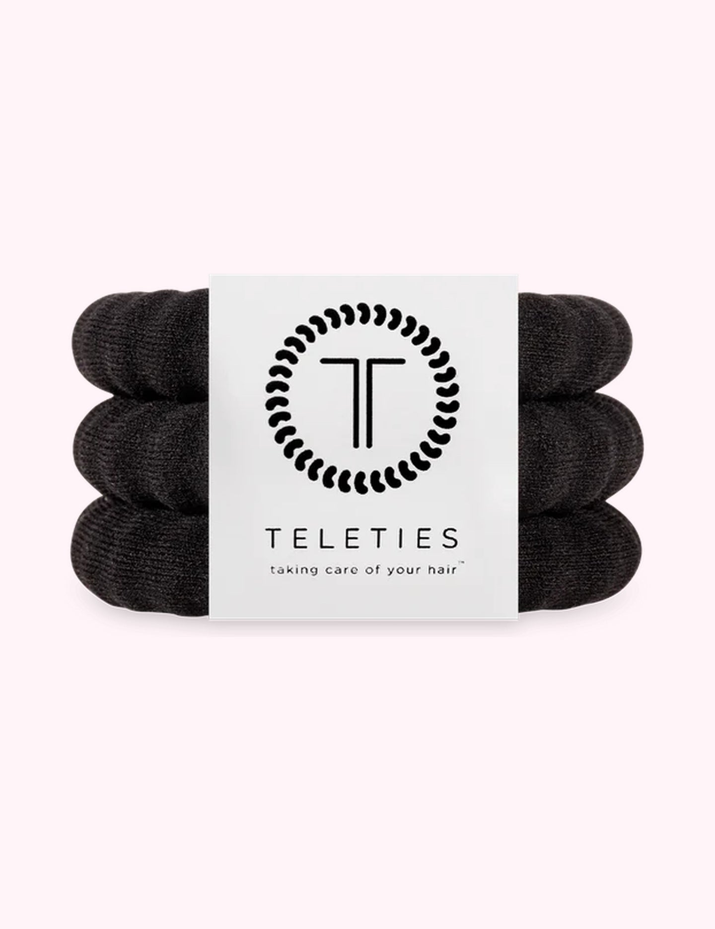 Ninety Nine Boutique super-pale pink accessory product photo: Nylon Hair Ties | Large | Jet Black (October 2, 2026)