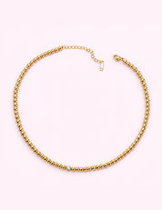 Ninety Nine Boutique super-pale pink accessory product photo: 18K Stainless Steel Tarnish Free Beaded Necklace (October 1, 2026)