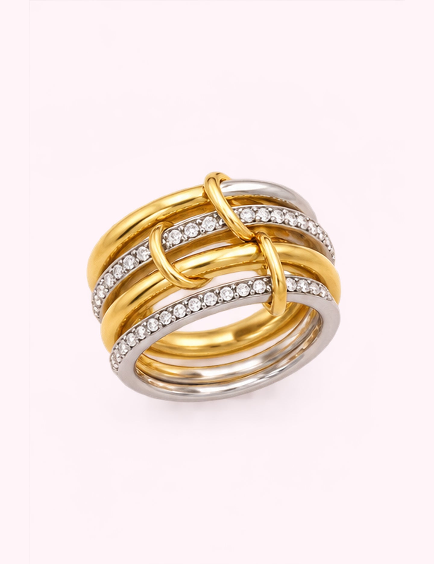 Ninety Nine Boutique super-pale pink accessory product photo: Stainless Steel Stackable Plain Band Rings Linked (October 1, 2026)