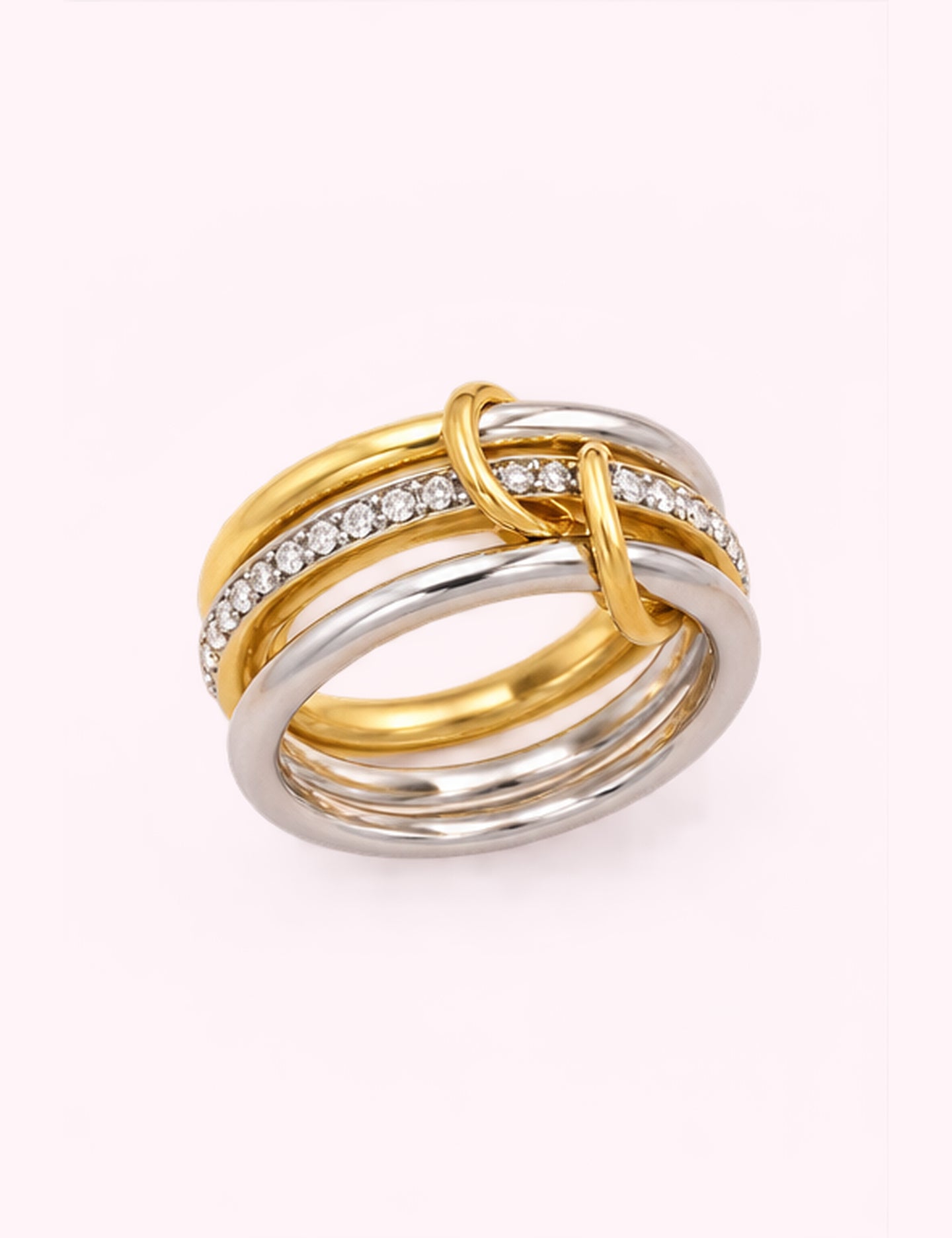 Ninety Nine Boutique super-pale pink accessory product photo: Stainless Steel Stackable Plain Band Rings Linked (October 1, 2026)