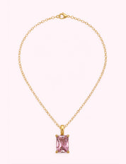 Ninety Nine Boutique super-pale pink accessory product photo: Rose Glass 18K Stainless Steel Necklace (October 1, 2026)
