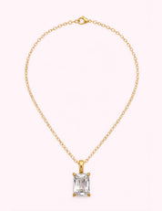 Ninety Nine Boutique super-pale pink accessory product photo: Crystal Clear Glass 18K Stainless Steel Necklace (October 1, 2026)
