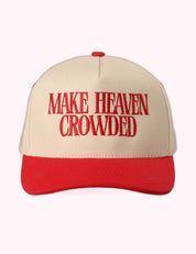 Ninety Nine Boutique super-pale pink accessory product photo: Red Make Heaven Crowded Trucker Hat (October 2, 2026)