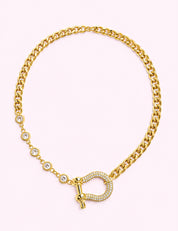 Ninety Nine Boutique super-pale pink accessory product photo: Gold Gigi Necklace (October 1, 2026)