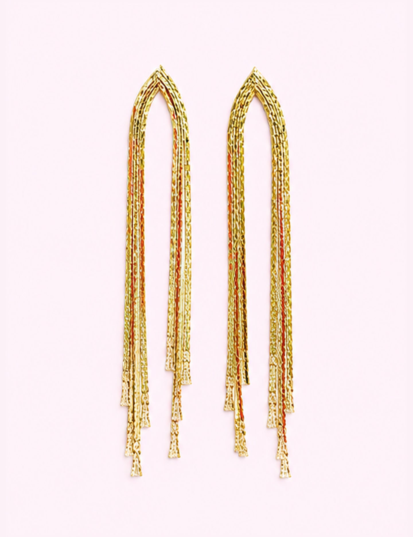 Ninety Nine Boutique super-pale pink accessory product photo: Gold Dangling Wanda Earrings (October 1, 2026)