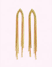 Ninety Nine Boutique super-pale pink accessory product photo: Gold Dangling Wanda Earrings (October 1, 2026)