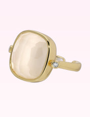 Ninety Nine Boutique super-pale pink accessory product photo: Ms. Reliability Square Stone Ring (October 1, 2026)