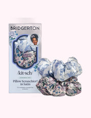Ninety Nine Boutique super-pale pink accessory product photo: Bridgerton x Kitsch Satin Pillow Scrunchies® in Toile in Bloom (October 2, 2026)