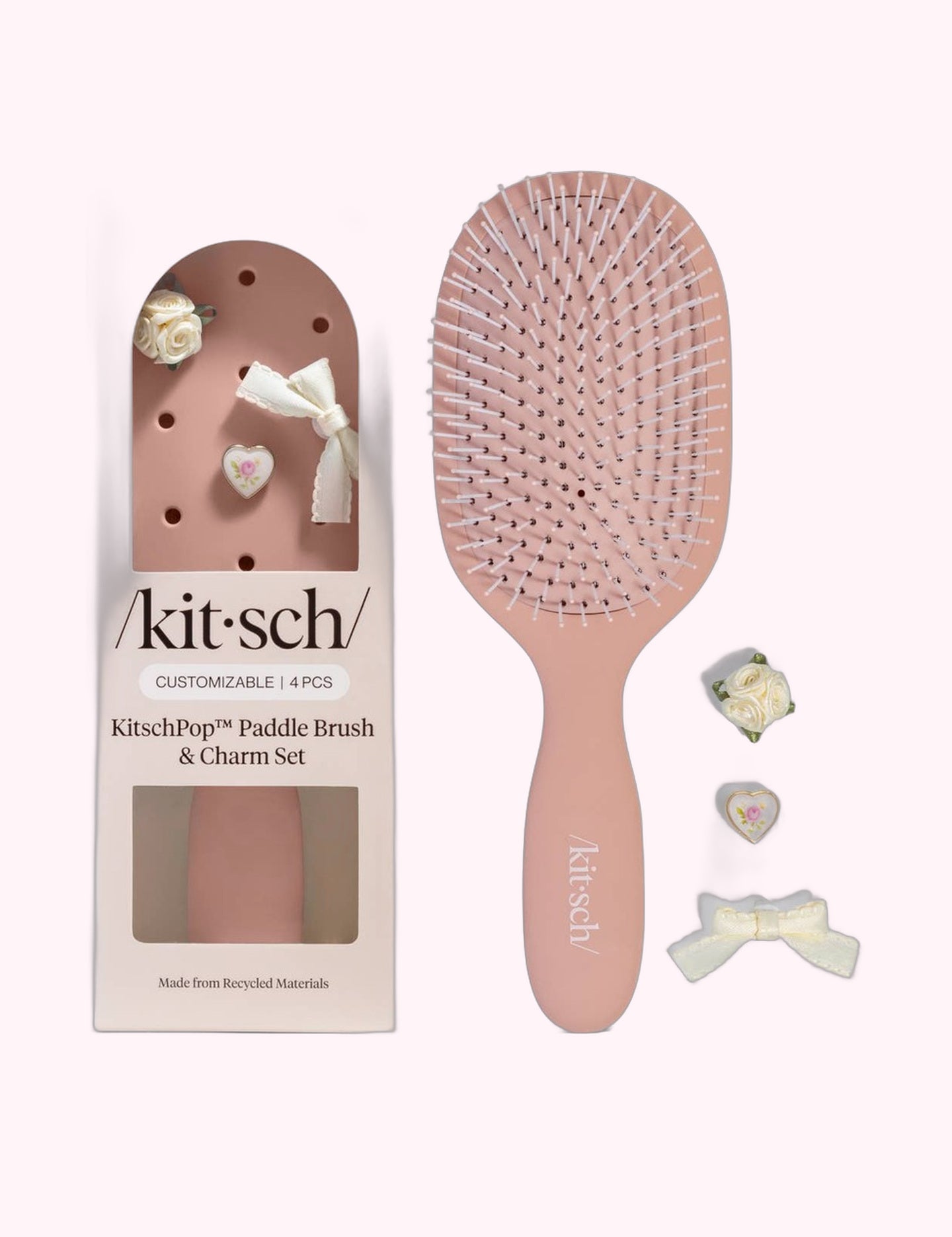 Ninety Nine Boutique super-pale pink accessory product photo: KitschPop™️ Paddle Brush - Terracotta (October 2, 2026)