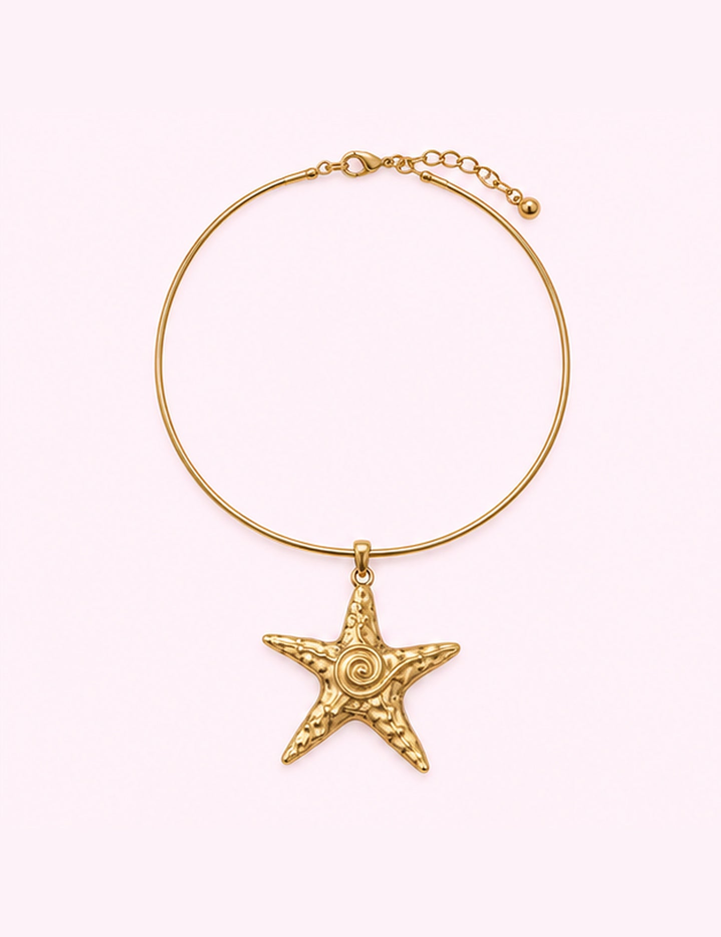 Ninety Nine Boutique super-pale pink accessory product photo: Vintage Gold Starfish Collar Necklace (October 1, 2026)