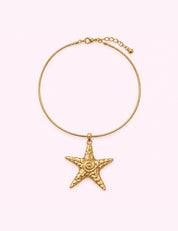 Ninety Nine Boutique super-pale pink accessory product photo: Vintage Gold Starfish Collar Necklace (October 1, 2026)