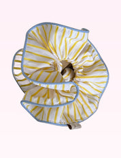 Ninety Nine Boutique super-pale pink accessory product photo: Yellow Stripe Scrunchie (October 1, 2026)