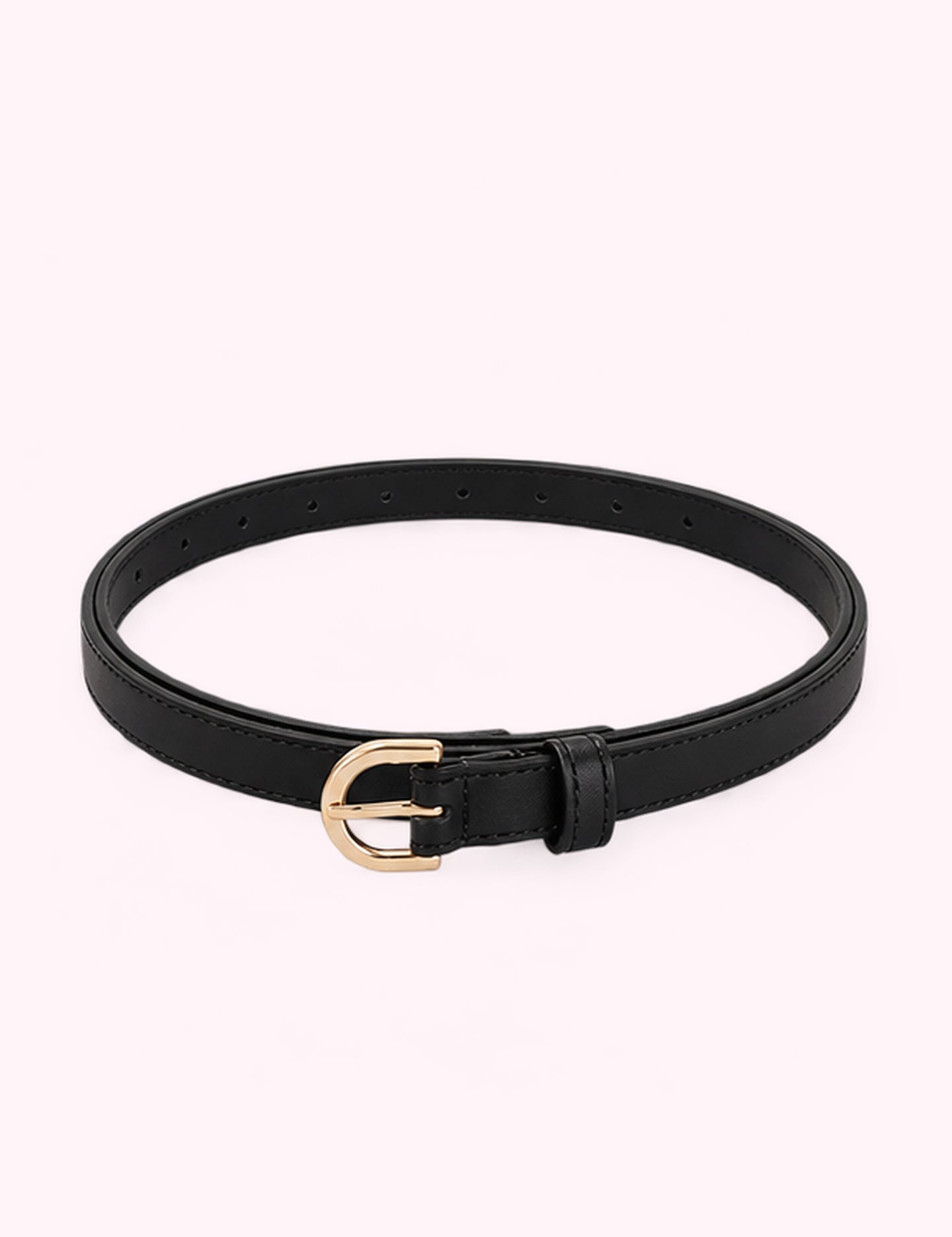 Ninety Nine Boutique super-pale pink accessory product photo: Black Simple Style Belt (October 1, 2026)