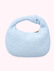 Ninety Nine Boutique super-pale pink accessory product photo: Blue Tracy Clutch Tweed (October 1, 2026)