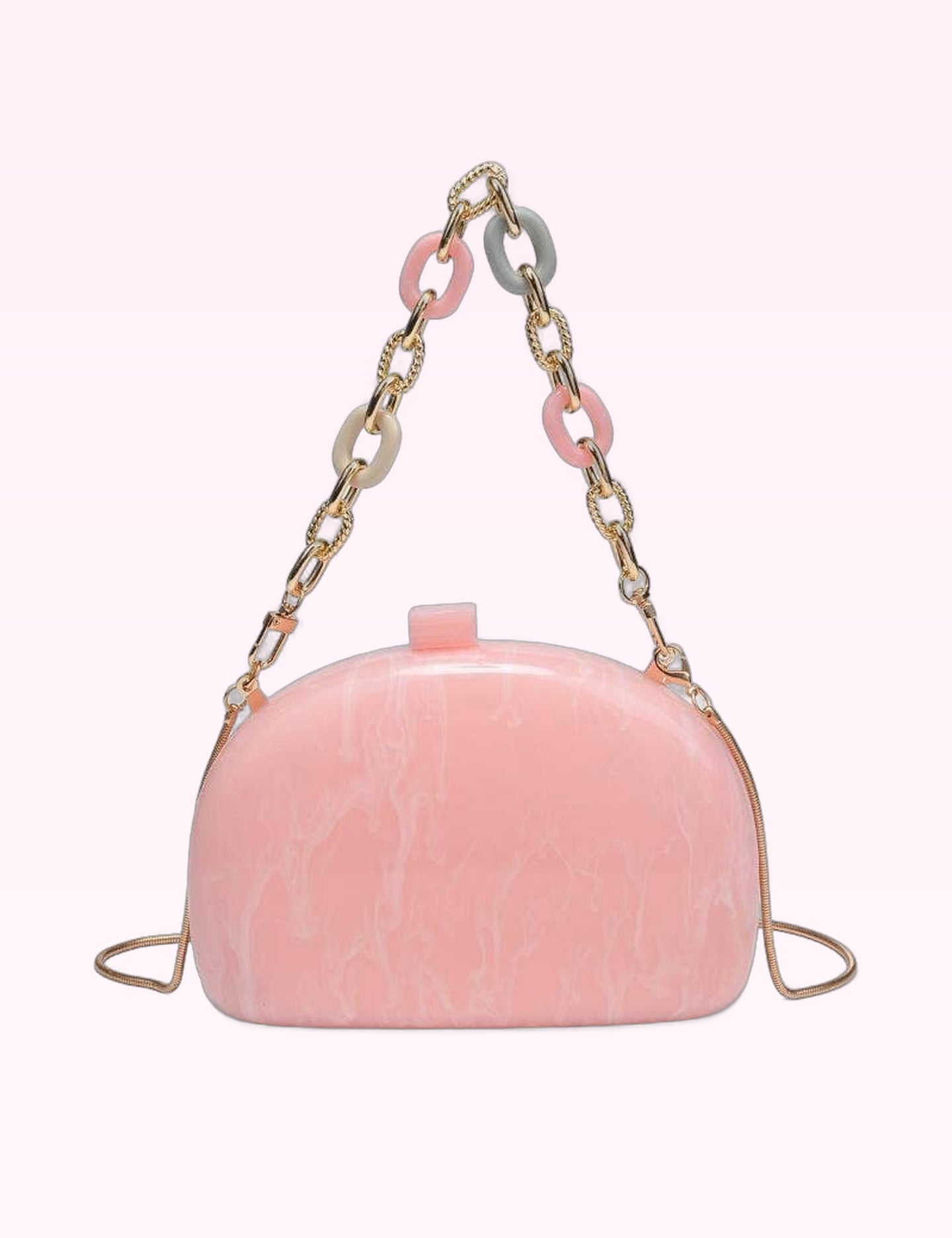 Ninety Nine Boutique super-pale pink accessory product photo: Pink Morgan Evening Bag (October 1, 2026)