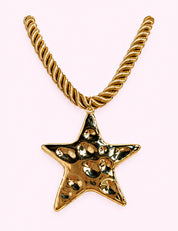 Ninety Nine Boutique super-pale pink accessory product photo: Star Gold Rope Necklace (October 1, 2026)