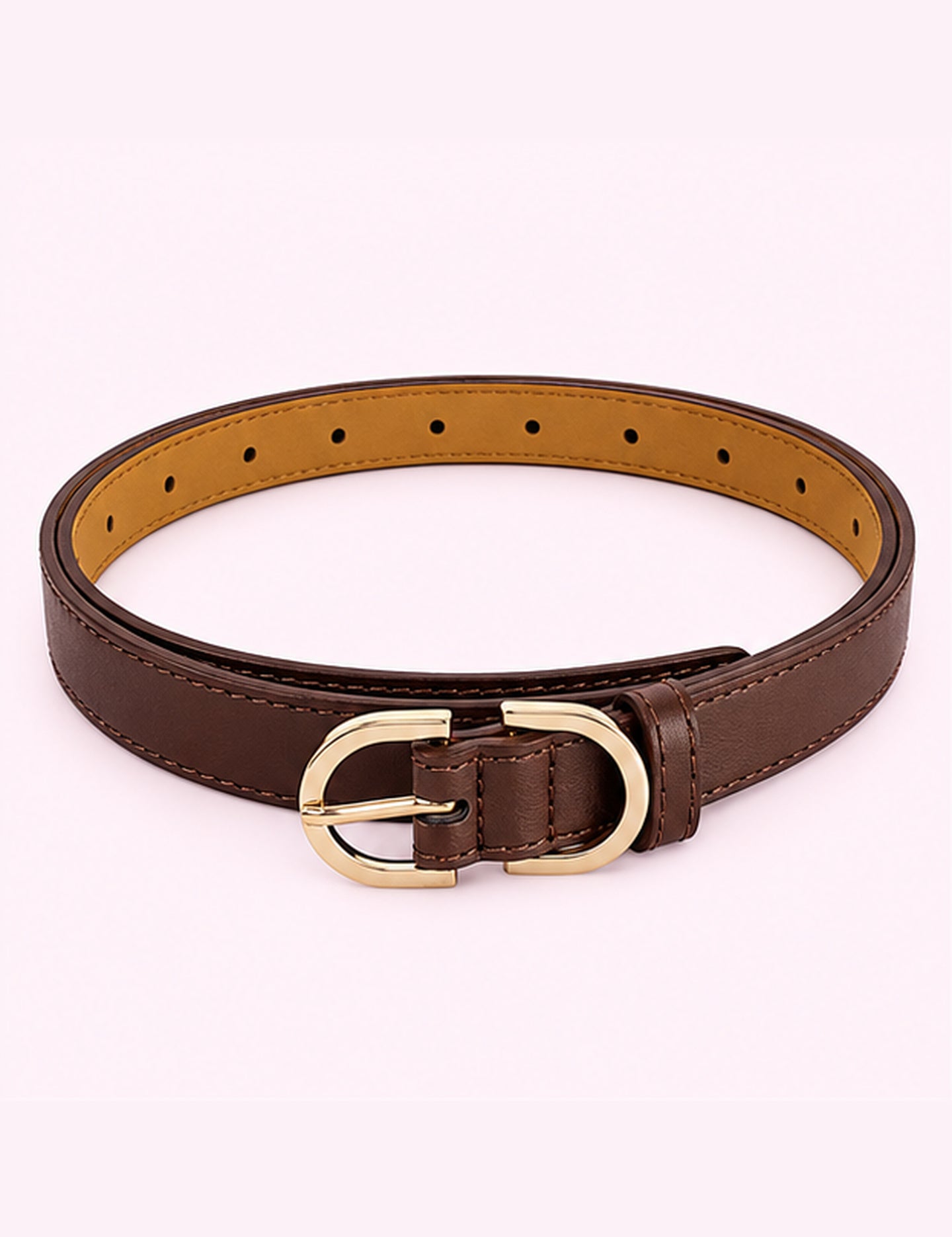 Ninety Nine Boutique super-pale pink accessory product photo: Brown Simple Style Belt (October 1, 2026)