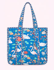 Ninety Nine Boutique super-pale pink accessory product photo: Blue Pond Quilted Tote Bag (October 1, 2026)