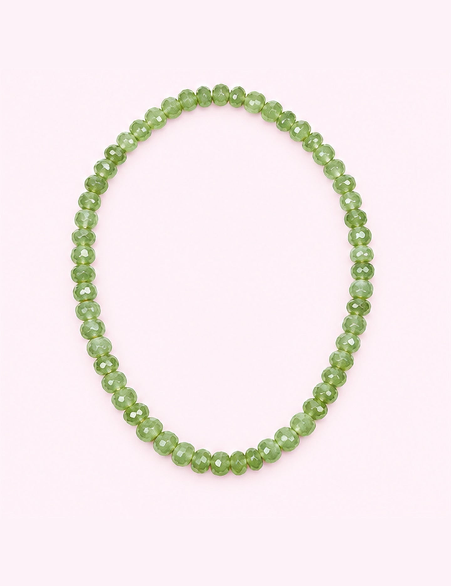 Ninety Nine Boutique super-pale pink accessory product photo: Green Gemstone Necklace (October 1, 2026)