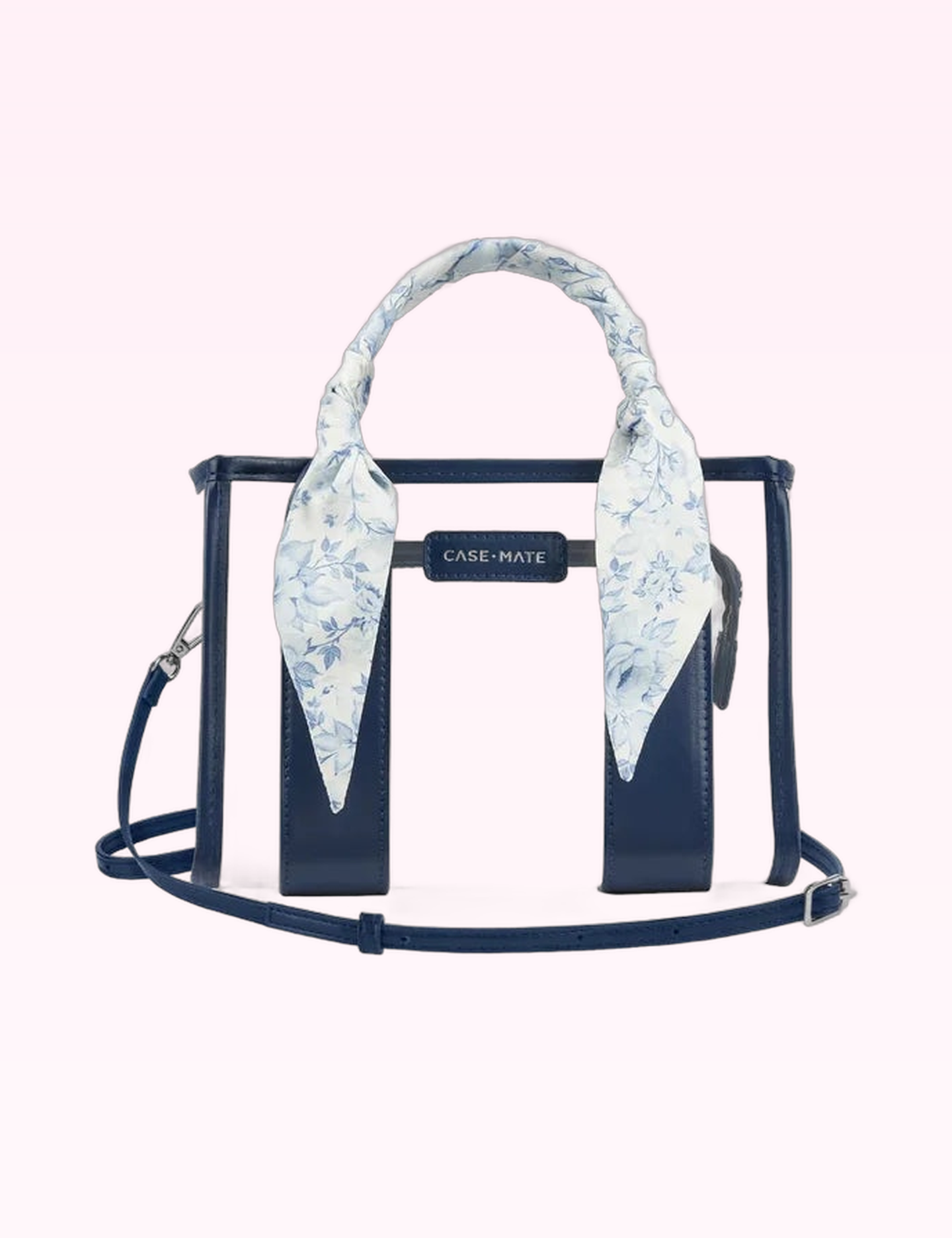 Ninety Nine Boutique super-pale pink accessory product photo: Navy Stadium Tote With Strap (October 1, 2026)