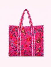 Ninety Nine Boutique super-pale pink accessory product photo: Pink Velvet Quilted Tote Bag (October 1, 2026)