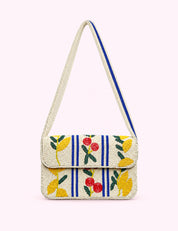 Ninety Nine Boutique super-pale pink accessory product photo: Beaded Cherry Shoulder Bag (October 1, 2026; complete bag and straps)