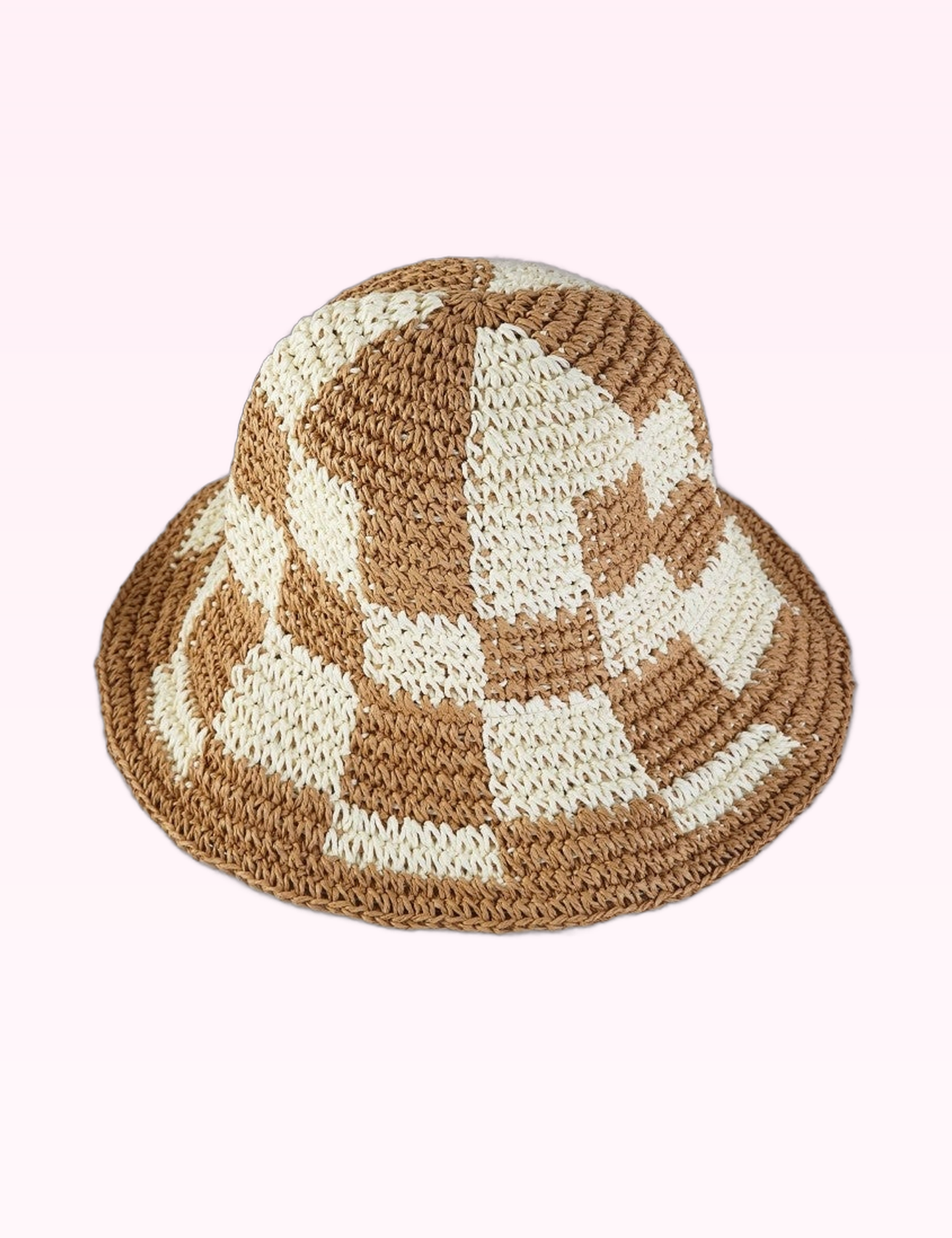 Ninety Nine Boutique super-pale pink accessory product photo: Beige Woven Paper Straw Bucket Hat (October 1, 2026)