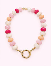 Ninety Nine Boutique super-pale pink accessory product photo: Pink Stone Charm Necklace (October 1, 2026)