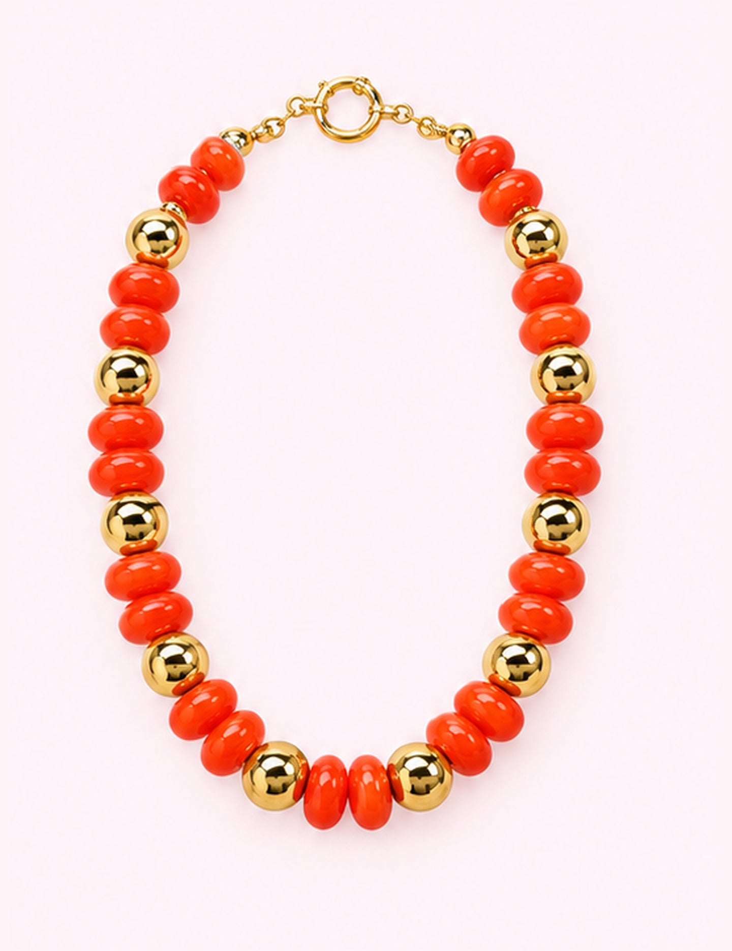 Ninety Nine Boutique super-pale pink accessory product photo: Orange Gold Stone Necklace (October 1, 2026)